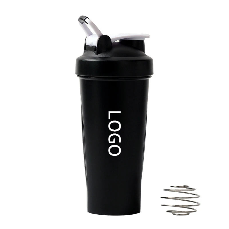 Custom Logo BPA Free Plastic 20oz Protein Shaker Bottle with Mixing Spring for Fitness Event Giveaways