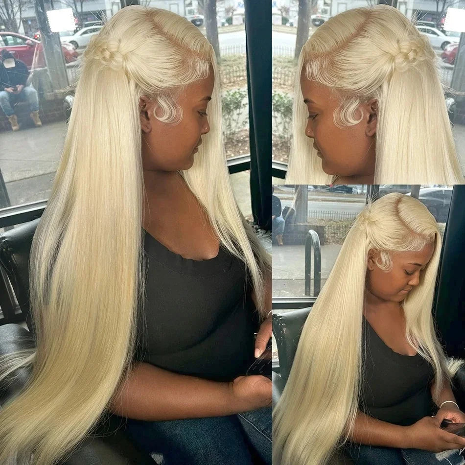 360 Cheap HD Lace Frontal Wig Blonde 13X4 Sdd Vietnam Bone Straight Hair Wholesale Transparent Glueless HD Full Lace Wig