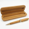 2025 Eco Customized Bamboo Ballpoint Pen Set Business Promotion Novelty Wood Pen with 0.5 mm Writing Width Wholesale with Box