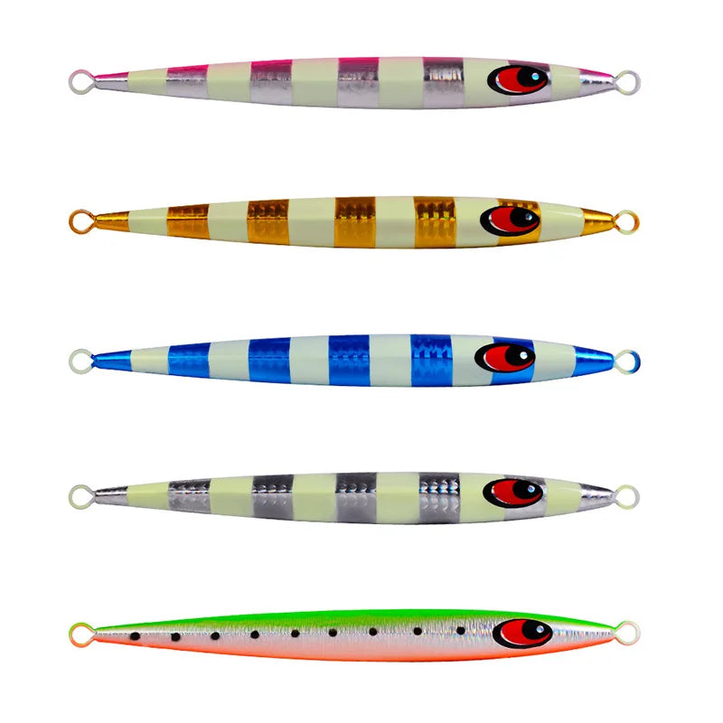 WEIHE 150g 200g 250g Lead Fish  Jig Metal Fishing Lure Luminous Lures for Long Casting Sea Fishing
