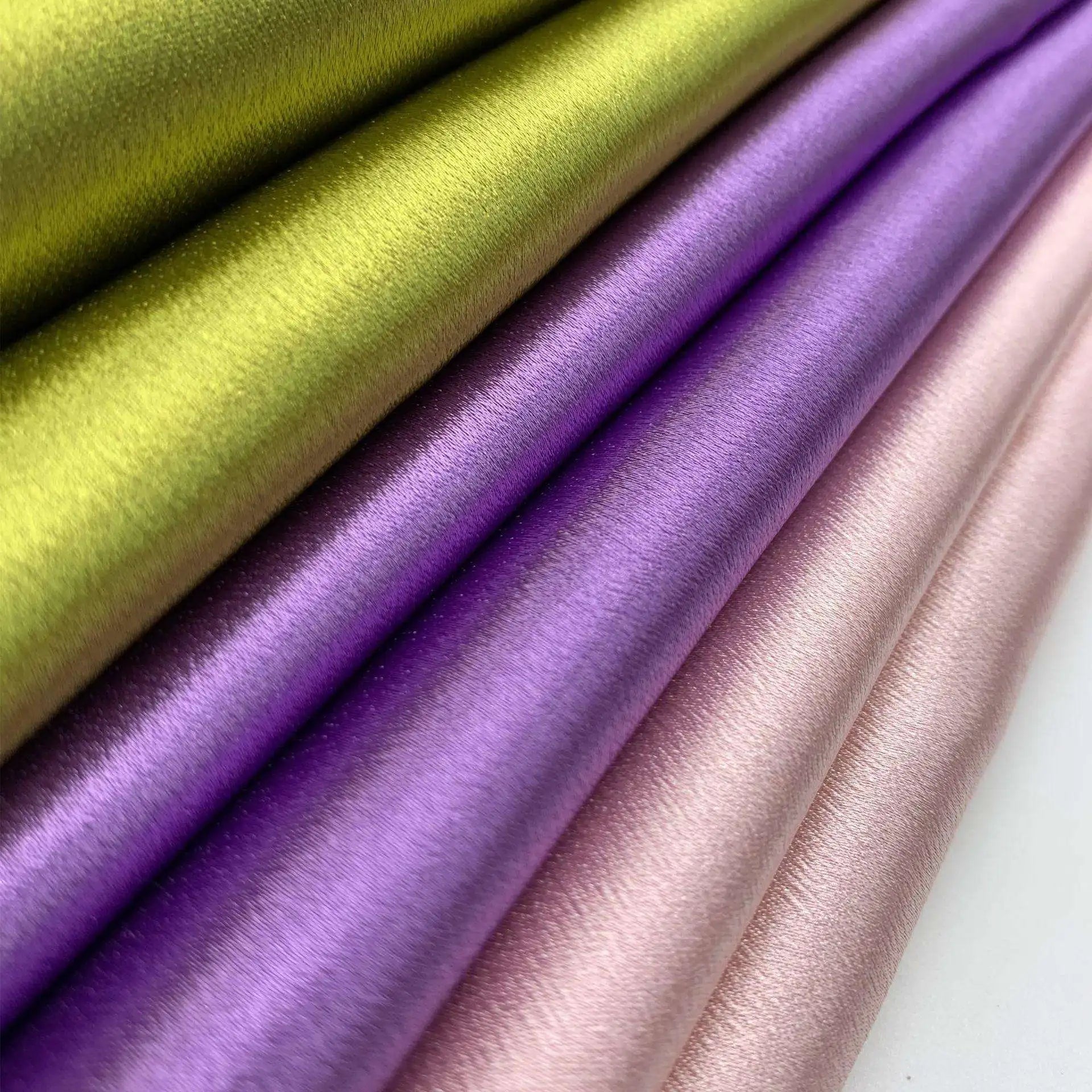 Hot Sale75D100D150D Polyester Satin Chiffon Fabric for Clothes Pajama Shirt Micro Elastic Fabric