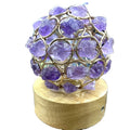Factory supply gemstone crystal chips light handmade hollow out amethyst lamps at night