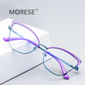 MORESE Women's 3038 Metal Glasses Candy Color Cat Eye Eyeglass Frames Wholesale