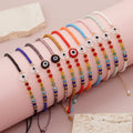 Go2boho Colorful Fashion Jewelry Crystal Seed Beaded Friendship Bracelet for Women Happy Holiday Gift