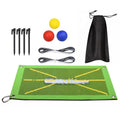 Premium Green Golf Impact Mat 49x24cm with Swing Detection & Batting Practice Training Aids Includes Black Carry Bag