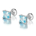 Trendy Small Stud Earrings Fashion Cubic Zirconia Stud Earrings Exquisite Fine Jewelry Sterling Silver Earrings