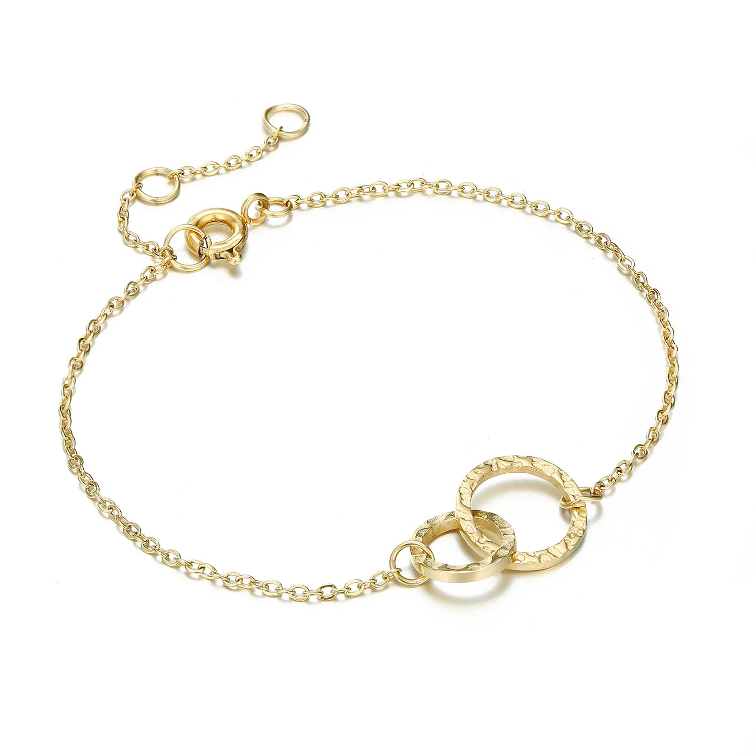 316L Stainless Steel Simple Delicate Double Circle  Bracelets