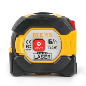BTE 40m Digital Tape Measure 3-in-1 Multi-Function Construction Laser Level Roll Cord Mode for Woodworking Metric Measure