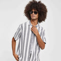 Imperio Shop Comfortable Casual Summer Men's Structured Printed Striped Vacation Shirt Modern Empire Design Regular Fit Blue