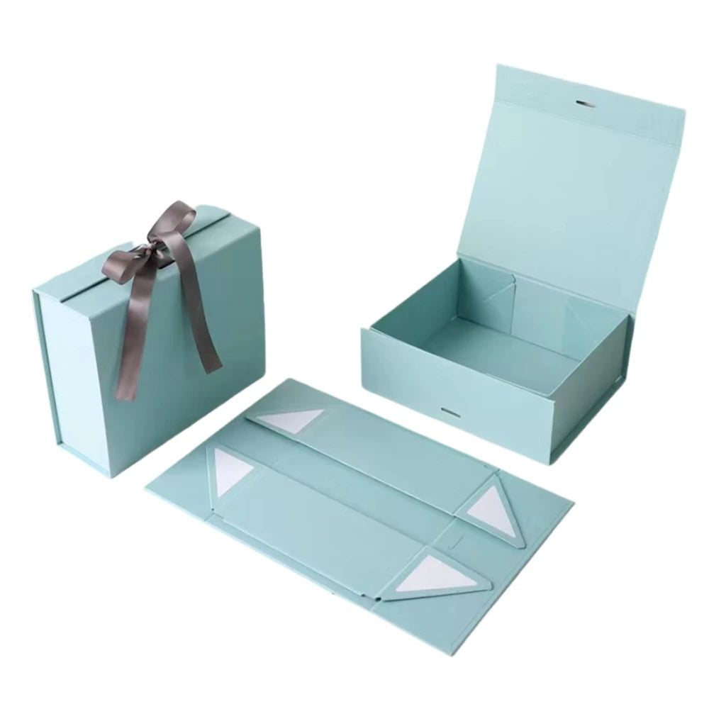 Custom Logo Matte Black Luxury Foldable Hard Packaging Paper Magnetic Closure Men Birthday Box Gift Set
