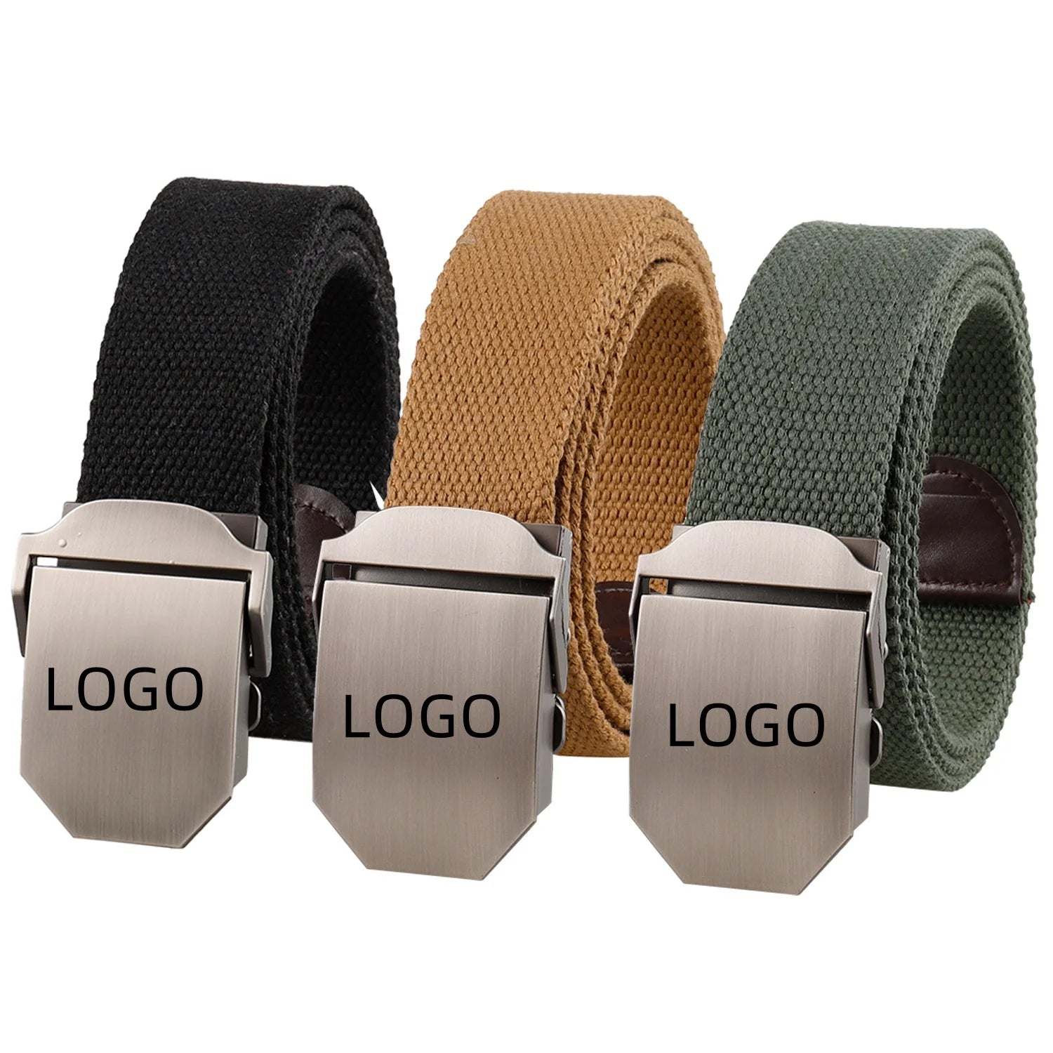 Factory Customized Men's Canvas Adjustable Metal Buckle Duty Outdoor Working Tool Waist Belt