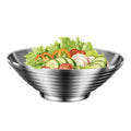 Restaurant Unbreakable Salad Bowl 18/8 Stainless Steel Ramen Pho Bowls Set Noodle Soup Bowls