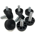 Heavy Duty Adjustable Leveling Feet Stainless Steel Leg Screws with Nut Plastic Table Leveling Foot for Tables and Furniture
