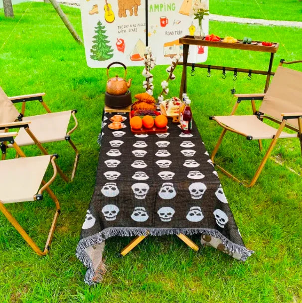 Boho Festival Pattern Indian Tapestry Blanket Woven Picnic Mat for Outdoor Camping Living Room Decor Four Seasons Machine