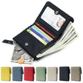 Luxury Bifold Cowhide Leather Credit Cardholder Wallet Ladies Women Hand Purse Wallet Zipper Mini Wallet for Women