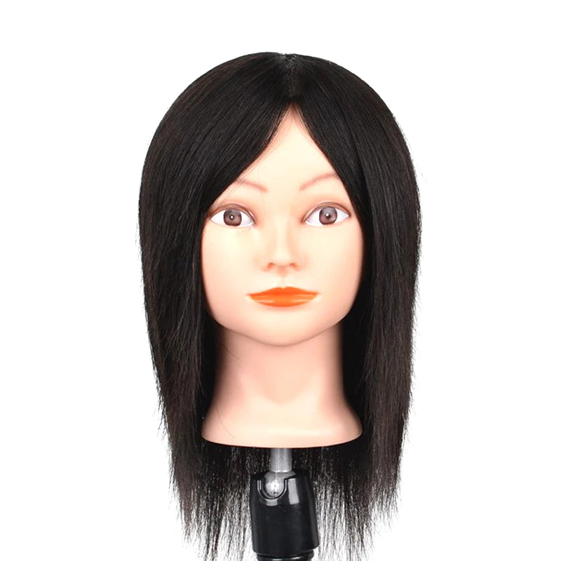Cheap Cosmetology 100% Virgin Human Hair African American Salon Practice Hairdresser Braiding Afro Training Mannequin Hair Cut