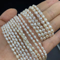 5-6mm 1-4A Different Grade White Natural Loose Pearl Beads String Real Freshwater Rice Pearl Strand