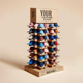 Corrugated Pop Shoe Cardboard Display Rack for Shop Store Hats Shoes Socks Clothes Clothing Shirt