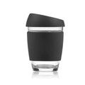 FX Factory New Design 12oz Glass Coffee Mug Silicone Sleeve Office Drinking Bottle Business Gift with Custom Logo Printing