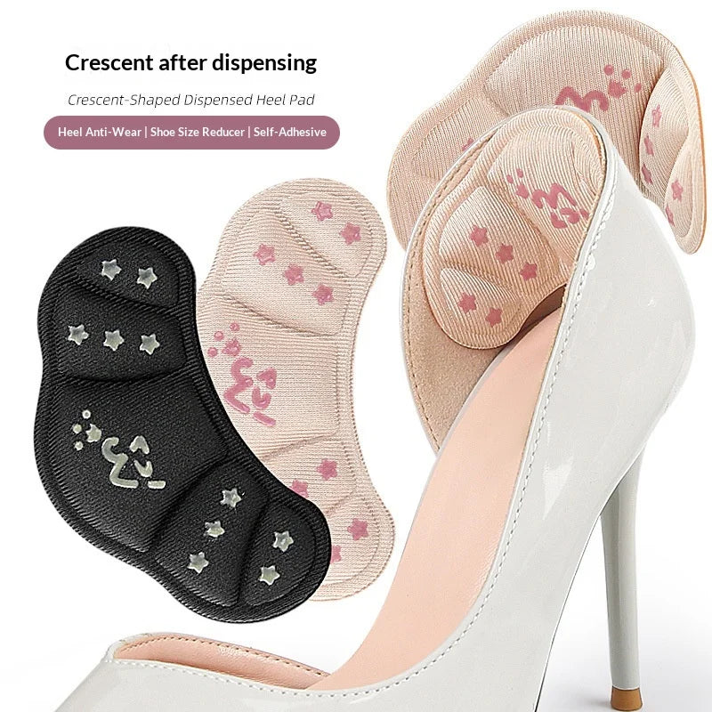 Melenlt Crescent Self-Adhesive Anti-slip Stickers for High Heels Shoe Size Adjustment Half Size