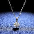 Luxury Fine Jewelry S925 Sterling Silver Platinum Plated Brilliant Cut Created Diamond Moissanite Gemstone Classic Necklace