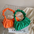 New Solid Color Cloud Pleated Bag Simple Women's Armpit Bag Sweet Underarm Shoulder Bag
