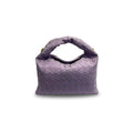 Hot Selling Women's Casual Fashion Soft Genuine Cowhide Leather Handbag with Woven Design Custom Logo Brand Bag PU Lining