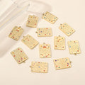 Beimai OEM Jewelry Accessories 12 Star Signs Square Colored Diamond Stainless Steel Necklace Pendant Accessories
