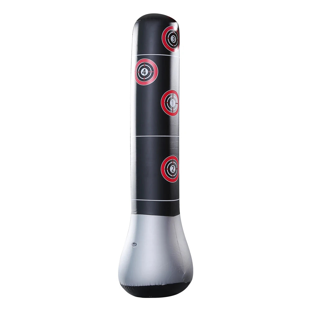 160cm Freestanding PVC Inflatable Punching Bag for Boxing Muay Thai Taekwondo Training Decompression Rebound Tumbler for