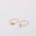 Joolim High End 18K Gold Plated Stainless Steel Fine Lines Dainty Geometric Zirconia Rings for Women Finger Ring Wholesale