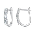 Factory Wholesale S925 Sterling Silver Moissanite U-shaped Pattern Total 1Carat Personalized Versatile Jewelry Earrings