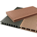 Modern Outdoor WPC Flooring 25mm Thick Smooth Brushed Terrace Balcony Garden Waterproof Wood Plastic Decking