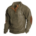2024 Autumn Winter Men's Casual Loose Long Sleeve T-Shirt New Wholesale Warm Corduroy Jumper Pullover Knitted Weaving Method