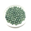 Wholesale Mayanmar Burma Jadeite Carved Green Jade Barrel Beads for Diy Jewelry