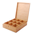Chinese Gift Wooden Tea Box 9 Compartments Wooden  Tea  Coffee Storage Packaging    Box