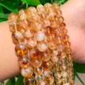 High Quality Yellow Quartz Stone Round Beads AA Semi-Precious Natural Citrines 6-12mm for Jewelry Making DIY