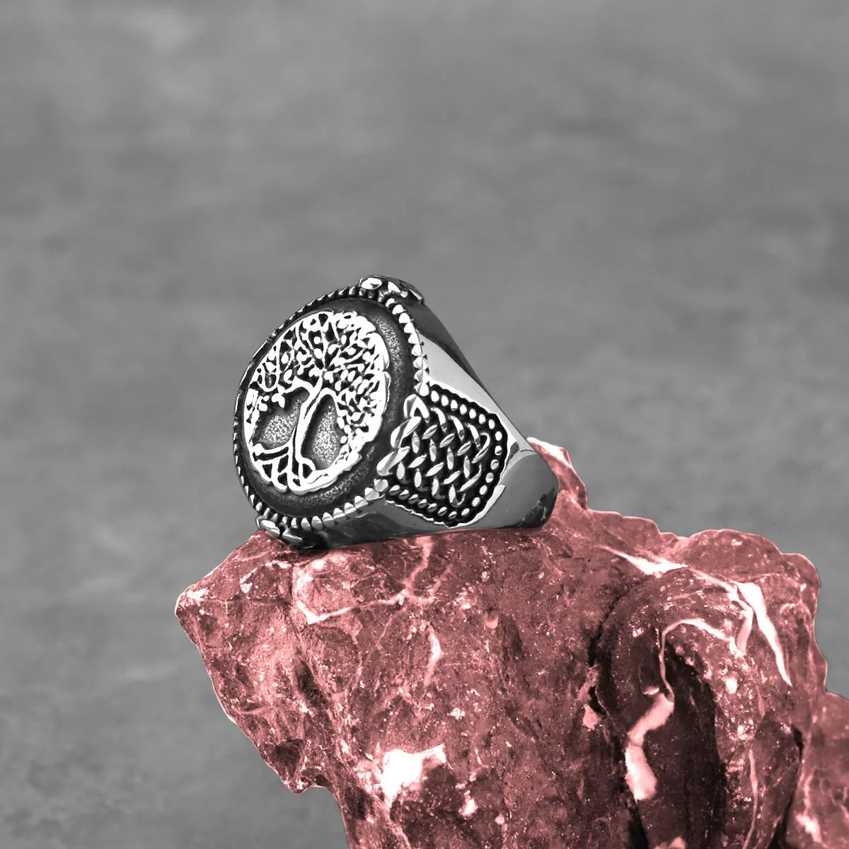 Unique Design Stainless Steel Viking Amulet Nordin Tree of Life Ring for Men Vintage Plant Jewelry High Quality Gift