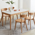 Modern Dining Room Furniture Wood Square Bamboo Dining Room Sets Dining Table With 4 Chairs for Restaurant