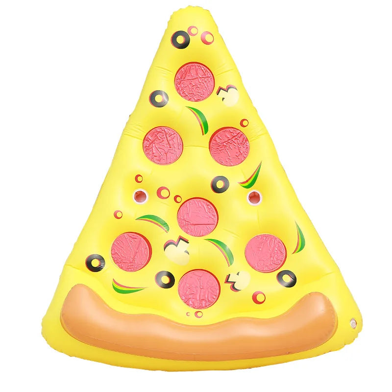 PVC Material 18mm Thick 166x95cm Inflatable Pizza Slice Pool Float for Adults