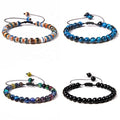 Adjustable Multicolour 6mm Crystal Natural Stone Hand Woven Bracelet National Wind Beads Bracelet