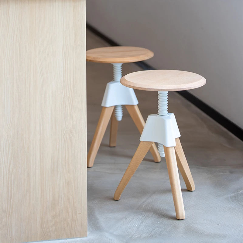 Creative Scandinavian Modern Simple Solid Wood Bar Furniture Bar Stool for Kitchen