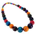 Fashion Colorful Beads Chokers Necklace Jewelry African Statement Necklaces Wooden Beads Long Necklace Women