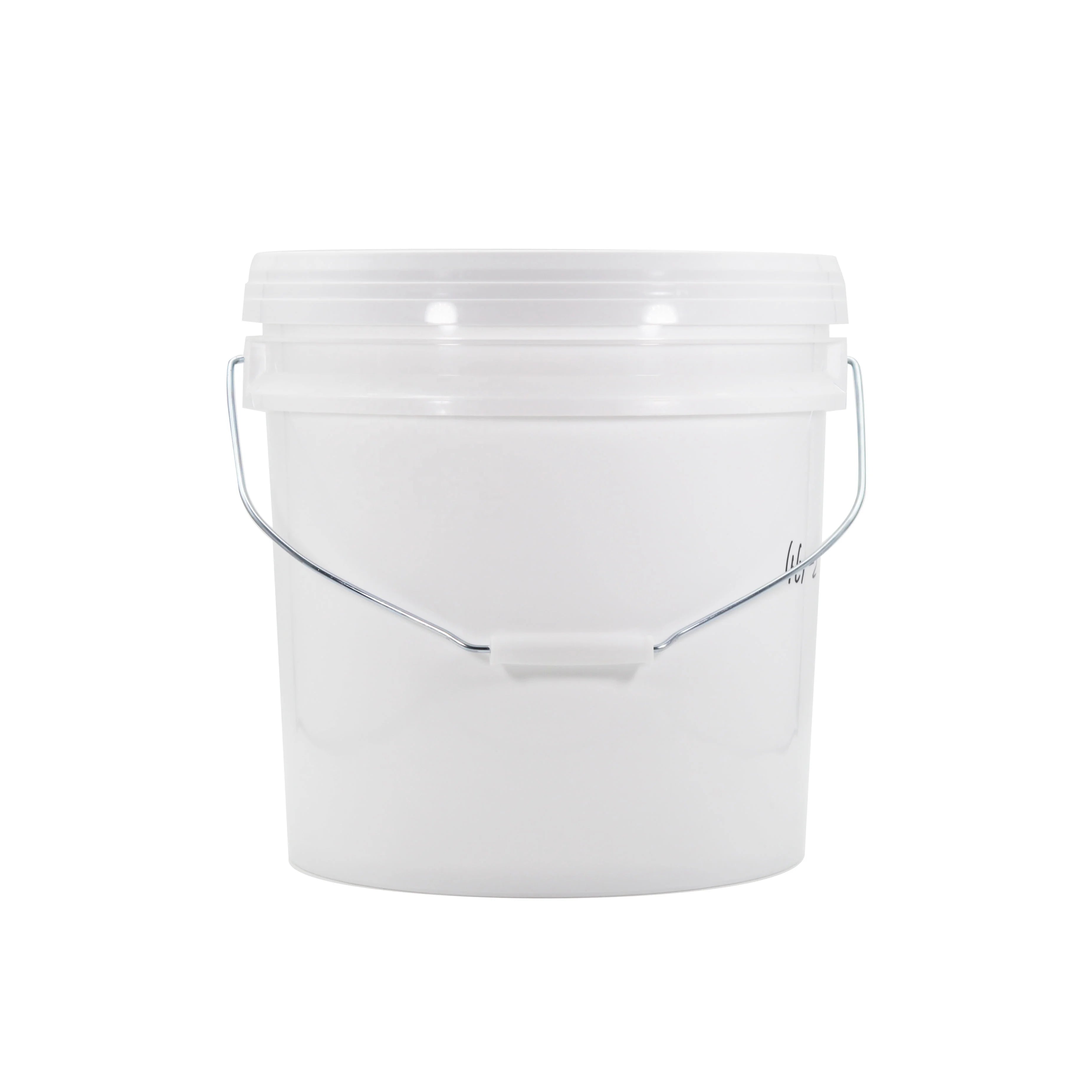15L White 4 Gallon Plastic Handy Paint Bucket with Lid