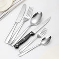 Food Grade 5pcs Knife and Fork Spoon Stainless Steel Flatware Cutlery Set with Steak Knives