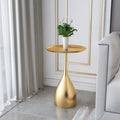 Industrial 2-Tier Circle Coffee Tables With Storage Open Shelf 31.5" Round Coffee Table With Metal Legs for Living Room