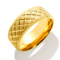 High End Brush Gold Finish Stainless Steel Band Rings Dome Rings for Women New Jewelry