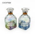 High-end Fragrance Supplier | Su Luxury 75ml Iridescent Perfume Bottle with Cap Hexagonal Aurora Glass Fragrance Bottle for Niche Brands