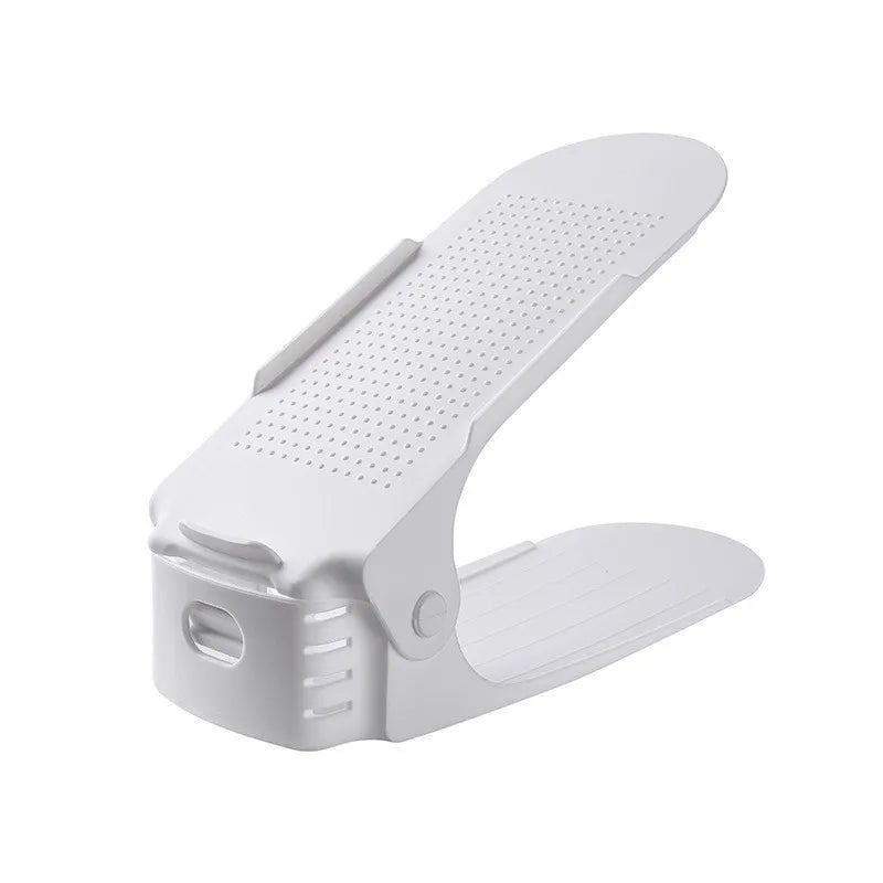 Single-tier Eco-Friendly Plastic Standing Type Shoe Rack Space-Saving Multifunction Storage for Home and Dormitory Use