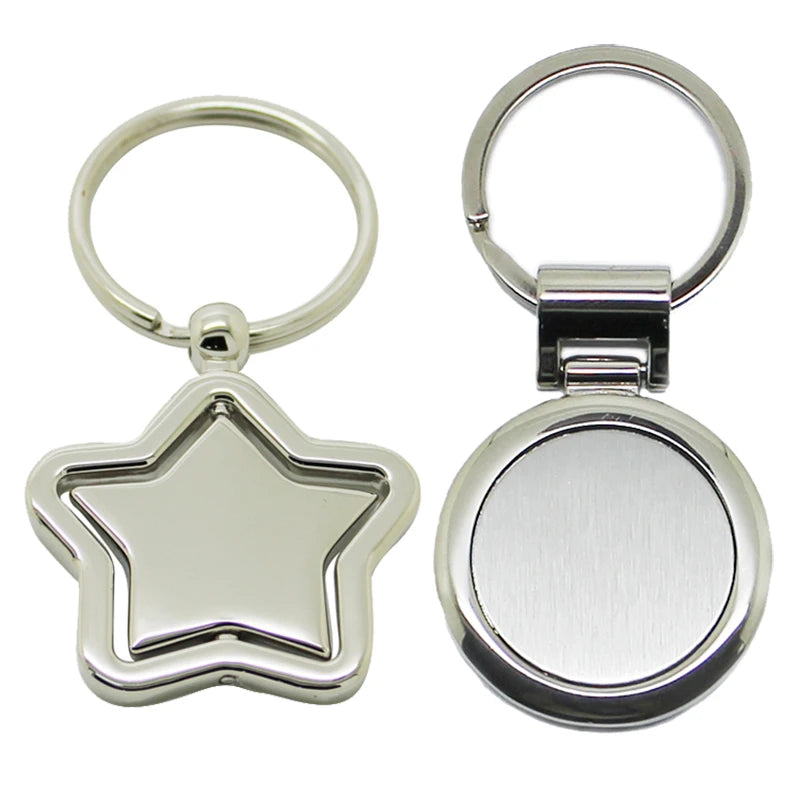 Personalize Made Company Logo Name Key Chain Holder Blank Sublimation Custom Metal Keychain Laser Engraving Accessories