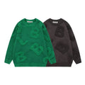 Dropshipping New Fashion Men's Knitted Sweater Pullover Letter Embroidery Design Crew Neck Long Sleeve for Autumn